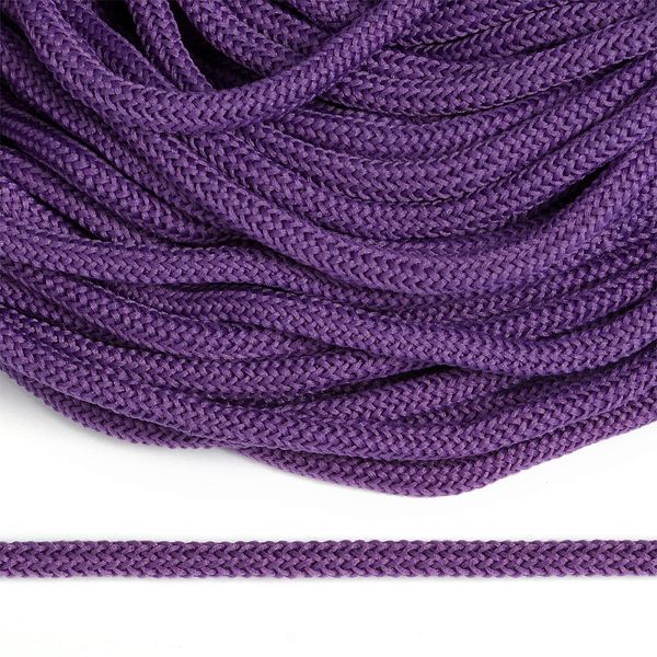 Шнур круглый полиэфир ⌀4.0 мм / 200 метров, 1с-36 047 фиолетовый
