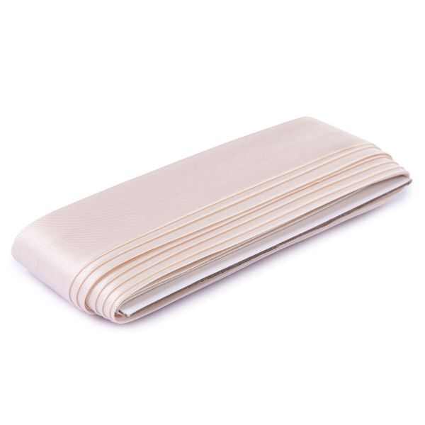 Косая бейка атласная 30 мм / 5 шт по 5.4 метра, №183 молочный, Gamma GK-30P