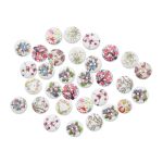 Украшения декоративные пуговицы деревянные Цветы №9, 15-18 мм, 100 шт