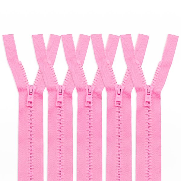 Молния трактор Arta Т6 (6 мм) 1 зам., разъем., 75 см, цв. 099 св.розовый, уп.5 шт