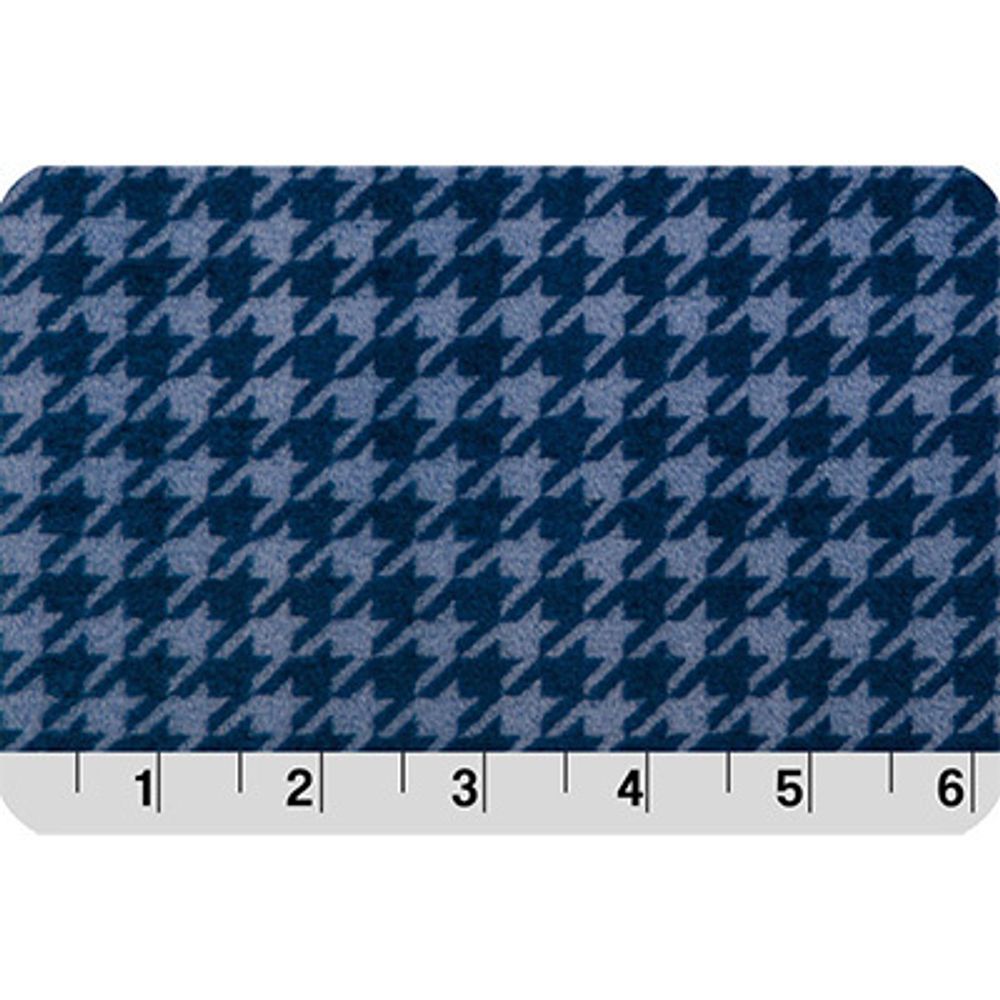 Плюш (ткань) Peppy Houndstooth 440 г/м², 48х48 см, Navy/SKY