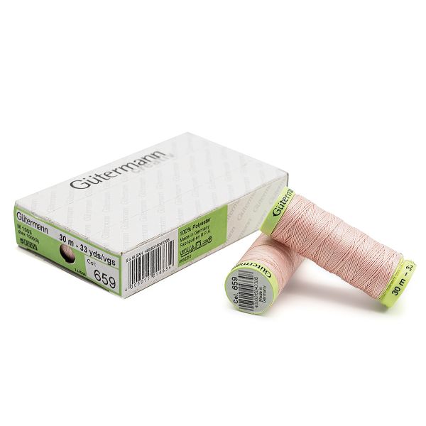 Нитки отделочные Gutermann Top Stitch, 30м, 659 св.персиково-розовый, 5 катушек