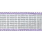 Лента декоративная 24.0 мм / 5 шт по 3 метра, бело-сиреневый, WD-44 Gamma