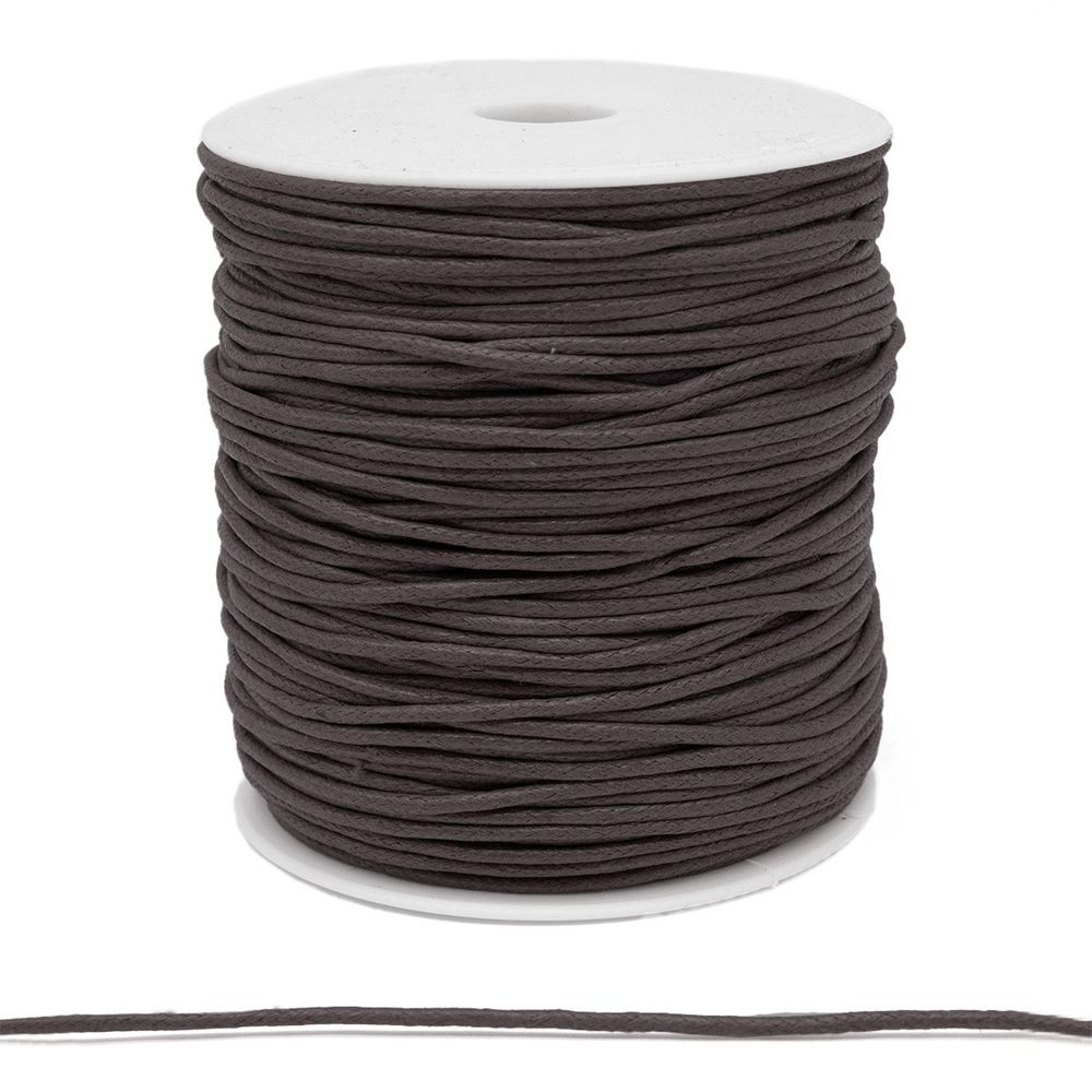 Шнур вощеный ⌀2.0 мм / 100 метров, цв.С868 т.коричневый