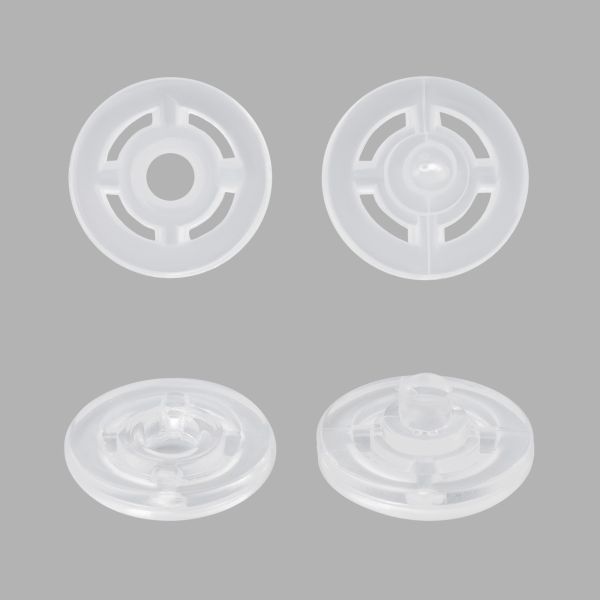 Кнопки пришивные пластик 13 мм, прозрачный, 4 шт, Pony, 77602(76515)