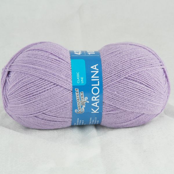 Пряжа Семеновская Karolina / уп.5 мот. по 100г, 438м, 10942 св. сирень