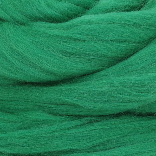 Шерсть для валяния Троицкая п/тонкая 1х100 г (до 29 мкр), 0723 яркая зелень