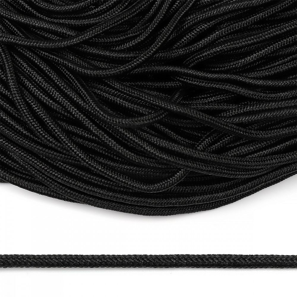 Шнур полипропилен круглый 5.0 мм / 100 метров, 1с-5 плетеный черный