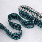 Стропа (ременная лента) 38 мм / 3 метра, [40 г/пог.м], с принтом 2-сторонняя, T0133 т.синий/бирюзовый), 3Al352