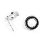 Швензы 12х12 мм, 10 шт (5х2 шт), 02 под серебро, чёрный, Zlatka FMK-H13