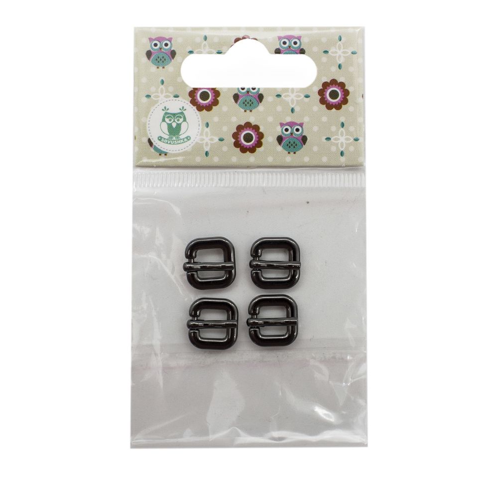 Пряжка мини С3201, 11х11мм, т.никель, уп, 4 шт /TOS/