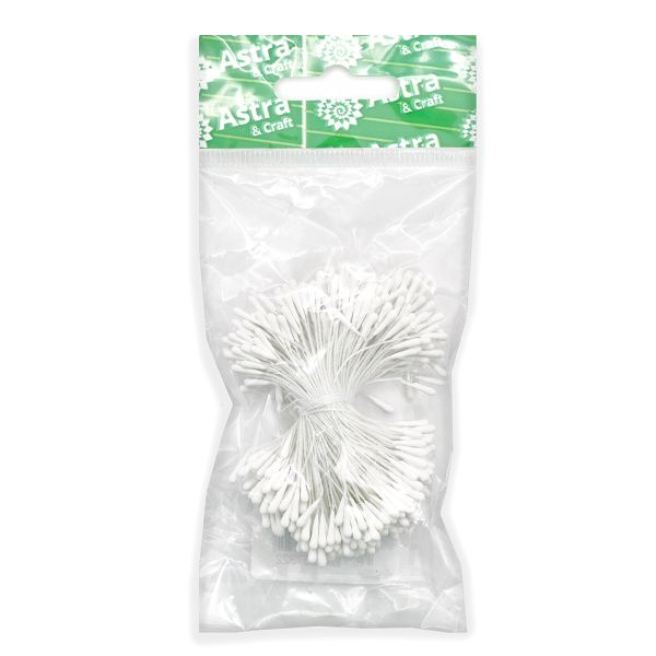 Тычинки для искусственных цветов 6см (белый)