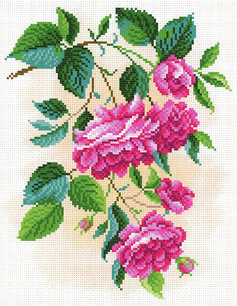 Набор для вышивания нитками МП Студия, Нежное лето, 30х40 см