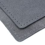 Заплатки пришивные из замши, квадрат 8см с перфорацией, 2 шт, 100% кожа, 26 серый, 59122