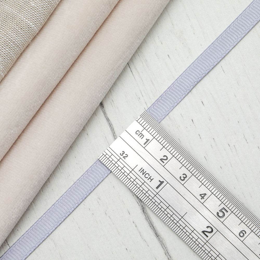 Лента репсовая (в рубчик) 6.0 мм, 151 серо-голубой, уп.18,28 м