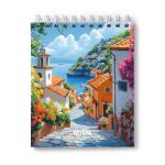 Артбук (Скетчбук) 100 г/м², 175х200 мм, на гребне 80 л., 2 шт, блок белый, запечат.пластик.обл. 500мкр, жест.подложка, Дорога к морю 01381, Светоч А167