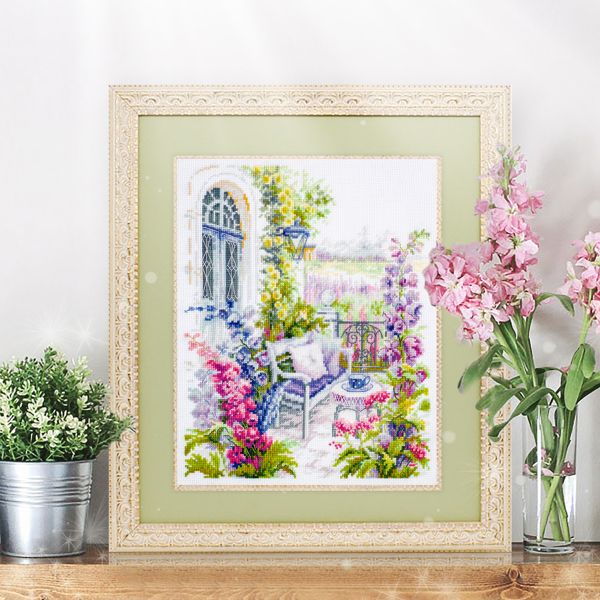 Набор для вышивания нитками Чудесная игла, Любимое местечко, 21х21 см