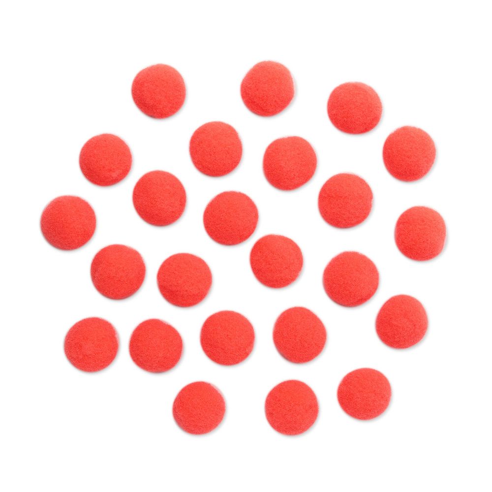 Помпоны ⌀1,5см (28 ярко-розовый), AR078, 25 шт