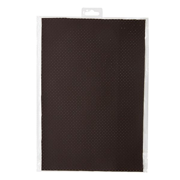 Кожа перфорированная искусств. 20х30см. 0,85 мм, в уп/2 шт, 24878 шоколад