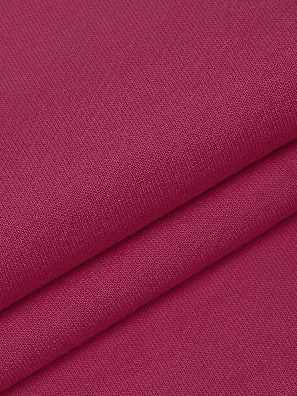 Футер 2-нитка петля поликоттон стрейч 220 г/м², 160 см / 3 метра, ФУТ2Х.TBY.ХЛ-ПЭ.51.3, цв.51 фуксия