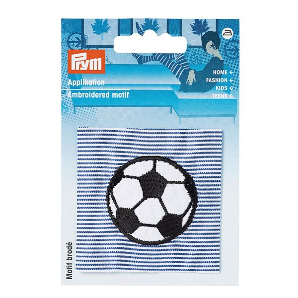 Термоаппликация Футбольный мяч на цв.синий/цв.белый ткани 1шт, Prym