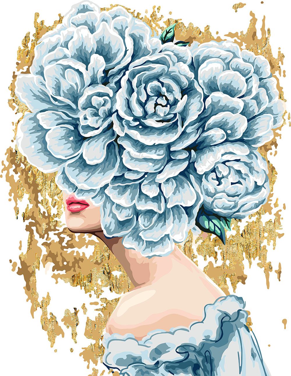 Картина по номерам Фрея PNB/PLPT-282, Нежный образ, (с поталью) 50х40 см