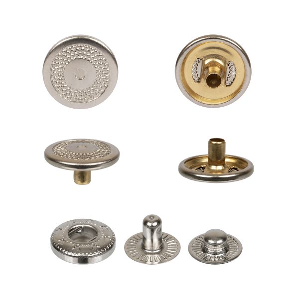 Кнопка Альфа (S-образная) ⌀12.5 мм, 36 шт, металл, нерж., 04 никель, MIKRON JK 006