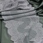 Кружево бельевое эластичное 230 мм / 10 м, 8036, цв.F310 серый, Kruzhevo