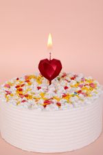 Свеча для торта Красное сердечко, 5.9 г, 12 шт, Boomzee BCD-26