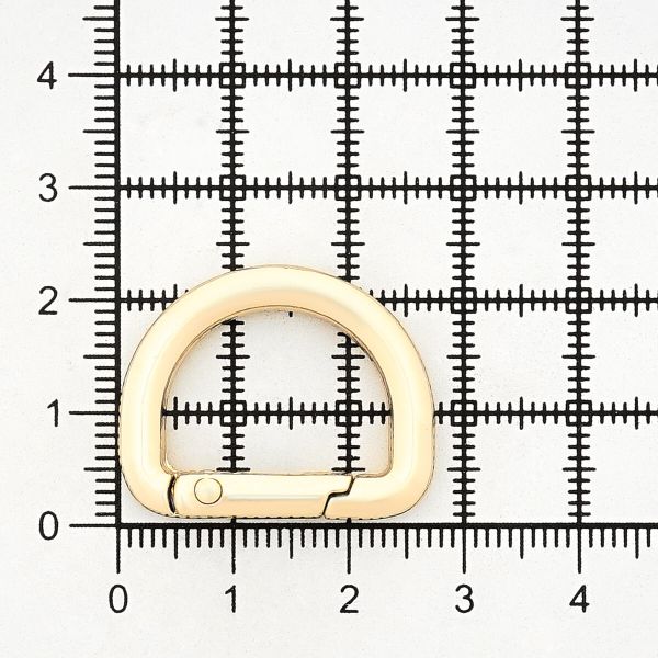 Карабин металл полукольцо 20 мм, золото, MB_2232, 6 шт
