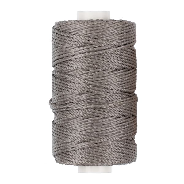 Нитки для кожи вощёные (полиэстер) 40 м, 007 серый, LC-006, Промысел