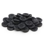 Пуговицы 4 прокола 24L (15мм), (Black (черный)), 36 шт, 615029-1