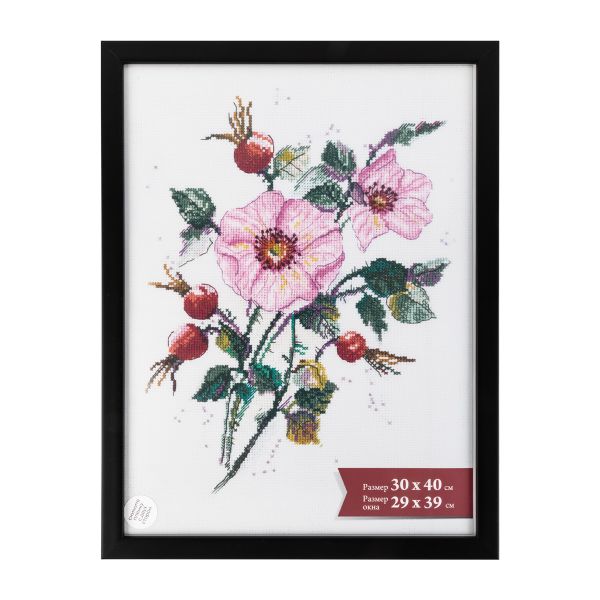 Рамка для картины (фото) пластик с оргстеклом 30х40 см, черный, Gamma ПРК-20