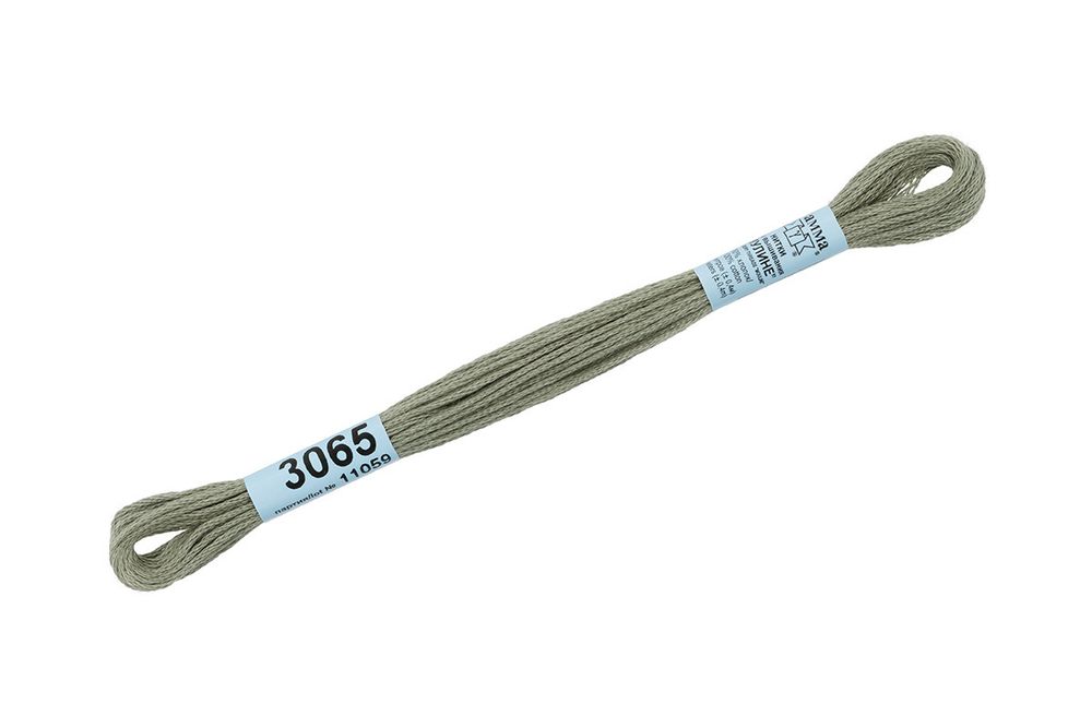 Мулине Gamma 100% хлопок, цв.3065 оливковый, 24 мотка по 8 метров