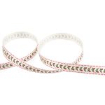 Лента атласная с рисунком 12.0 мм / 22.8 метров, F43/075 Цветы/кремовый, Gamma ALP-124