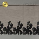 Кружево на сетке (вышитое) 270 мм, цв.телесный+чёрный, правая уп.6,75м, Kruzhevo