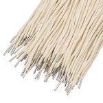 Шнурки круглые с металлическим наконечником ⌀5.0 мм / 130 см, 100 шт, 21 бежевый