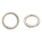 Карабин металл кольцо 25.0 мм (35х35 мм), никель, 10 шт