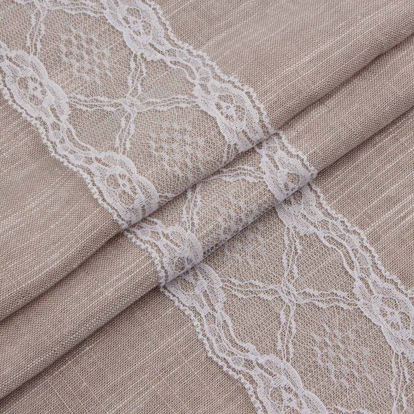 Кружево на сетке 68 мм, 6,8 м, ±4 см, WL-84, белый