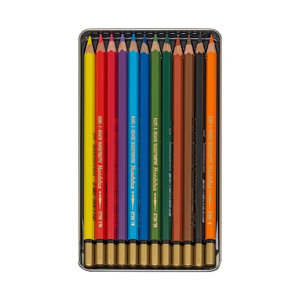 Карандаш акварельный KOH-I-NOOR в наборе в мет. коробке 12 цв, 3722012001PL