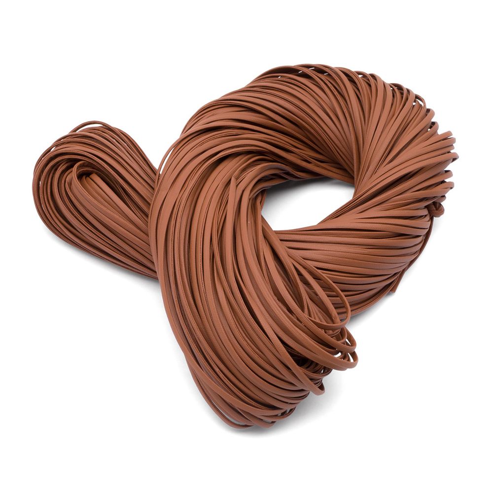 Шнур кожа искусственная ⌀2.5 мм / 100 метров, матовый, коричневый