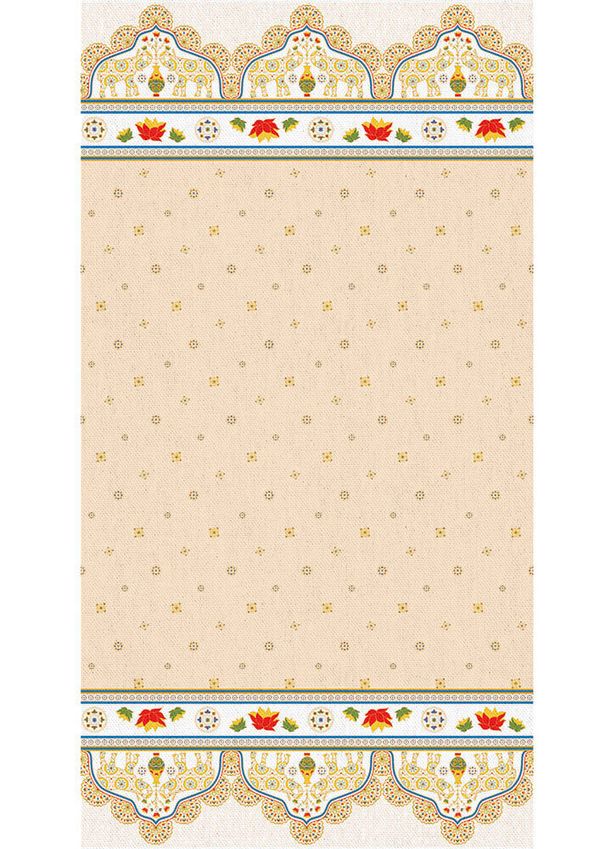 Ткань для пэчворка Peppy Индийское сари, отрез 60х110 см, 146 г/м², ИС-01 Панель кремовый, Peppy