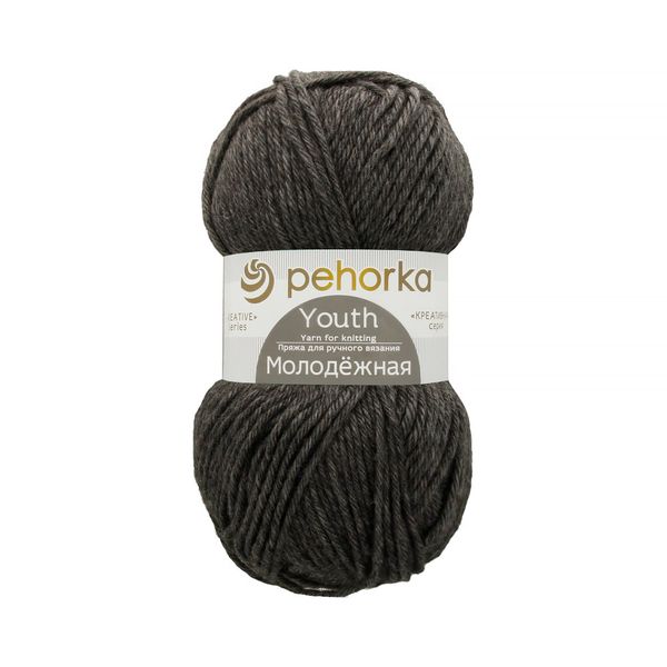 Пряжа Пехорка Молодежная / уп.5 мот. по 100 г, 280 м, цв.446 т.серый