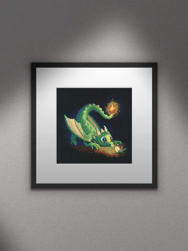 Набор для вышивания нитками Риолис, Озорные огоньки, 20х20 см