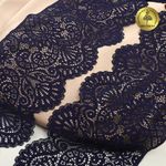 Кружево эластичное (стрейч) 110 мм, 40992PP цв.L061 т.синий уп.25м, Kruzhevo