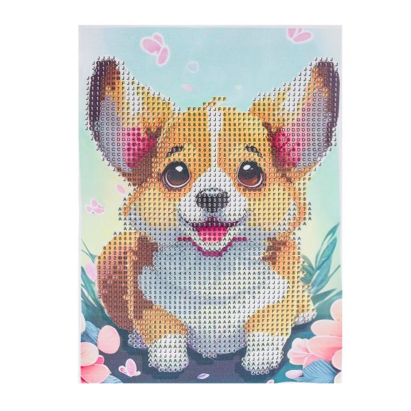 Алмазная (кристальная) мозаика Арт Узор, Малыш корги 15х21