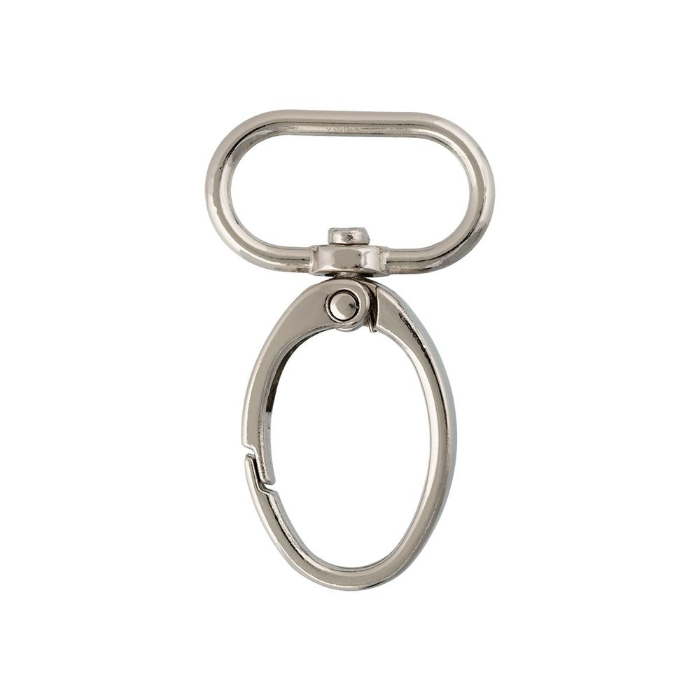 Карабин металл 25.0 мм (50х30 мм), 10 шт, 04 никель, Gamma GH 118/25/10