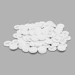 Пуговицы на ножке 24L (15мм), пластик (White (белый)), NE68, 72 шт