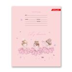 Тетрадь ученическая школьная, выборочные блестки, A5+ 18 л. на скобе, 20 шт, клетка, 000364 Лебёдушки, Светоч 18ТСКд5_5_3_1