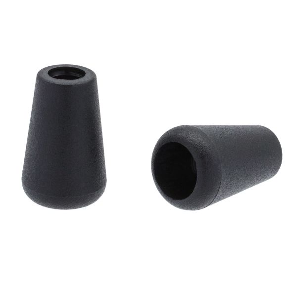 Наконечник для шнура пластик 15.5х10 мм, отв.1: 4 мм, отв.2: 6.6 мм, 50 шт, матовый черный, PNK07
